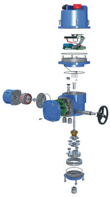 Torque Protection Electric Part Turn Actuator Intelligent 1800NM